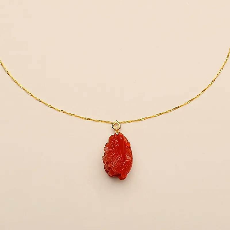 QIAOWUQIAONV Southern Red Agate Necklaces Women's-5