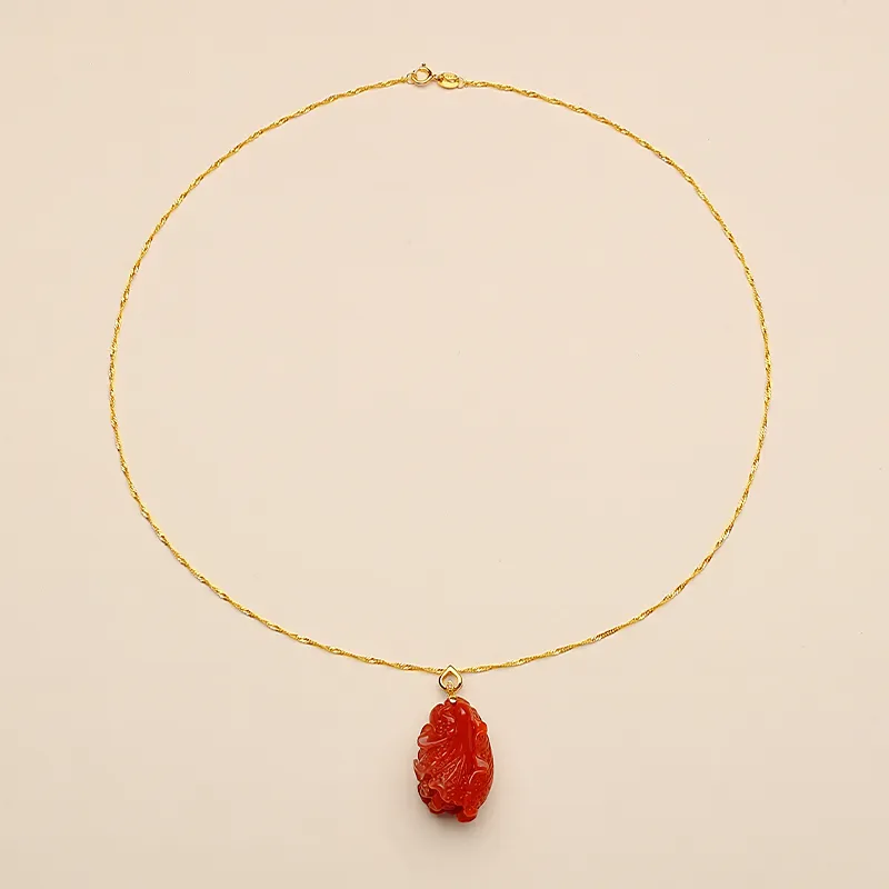 QIAOWUQIAONV Southern Red Agate Necklaces Women's-6