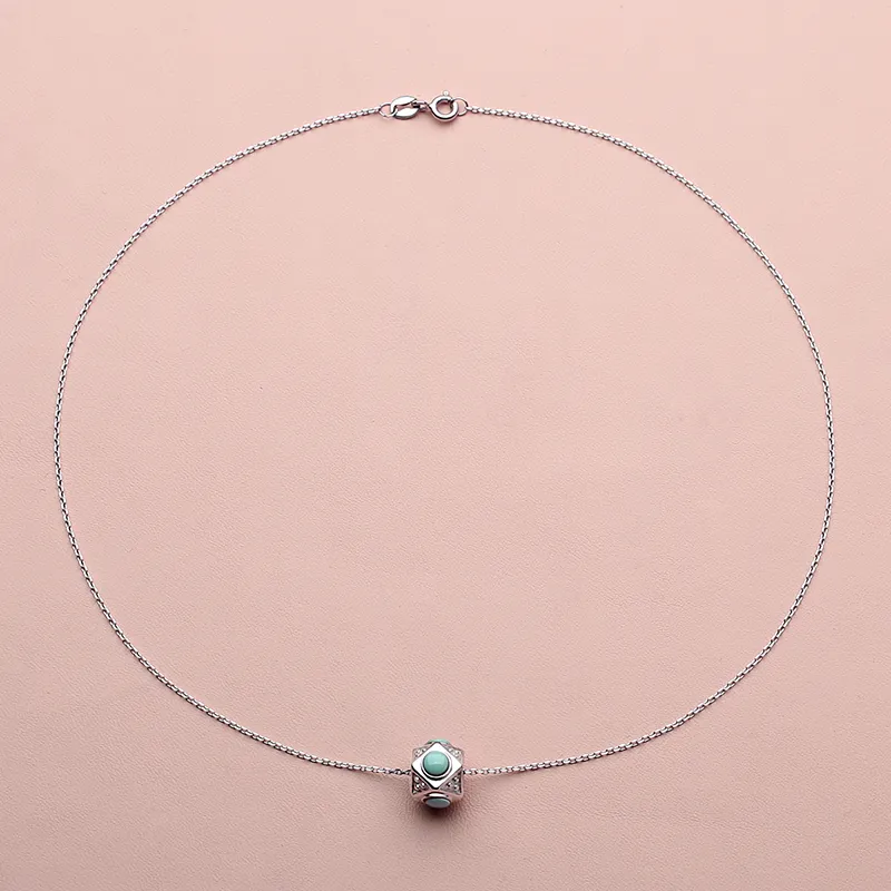 QIAOWUQIAONV Turquoise Necklaces Women's-4