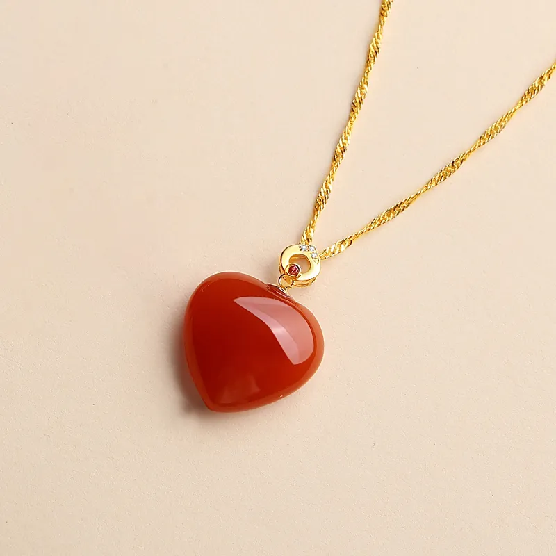 QIAOWUQIAONV Southern Red Agate Necklaces Women's-4