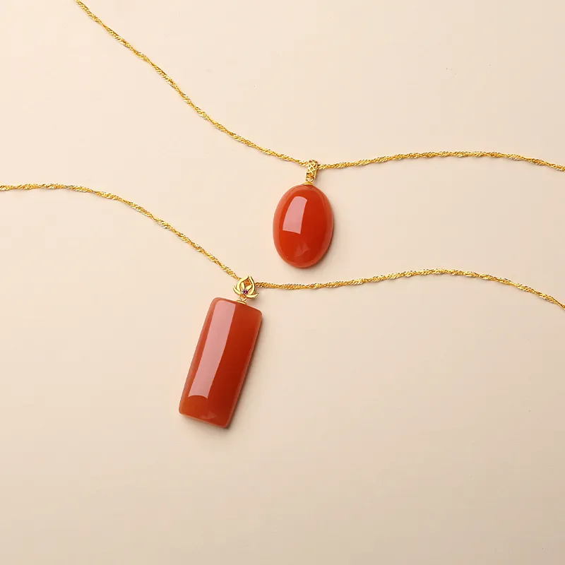 QIAOWUQIAONV Southern Red Agate Necklaces Women's-5