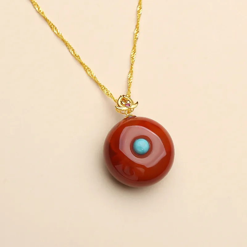 QIAOWUQIAONV Southern Red Agate Necklaces Women's-1