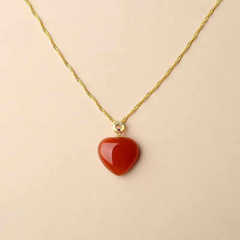 QIAOWUQIAONV Southern Red Agate Necklaces Women's-1