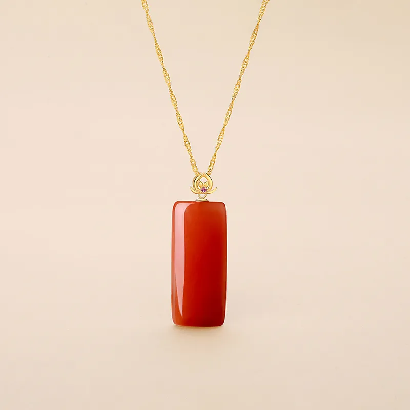 QIAOWUQIAONV Southern Red Agate Necklaces Women's-3