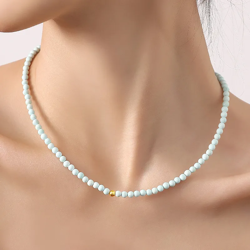 QIAOWUQIAONV Turquoise Necklaces Women's-4