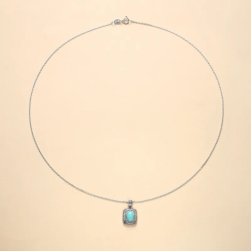 QIAOWUQIAONV Turquoise Necklaces Women's-4