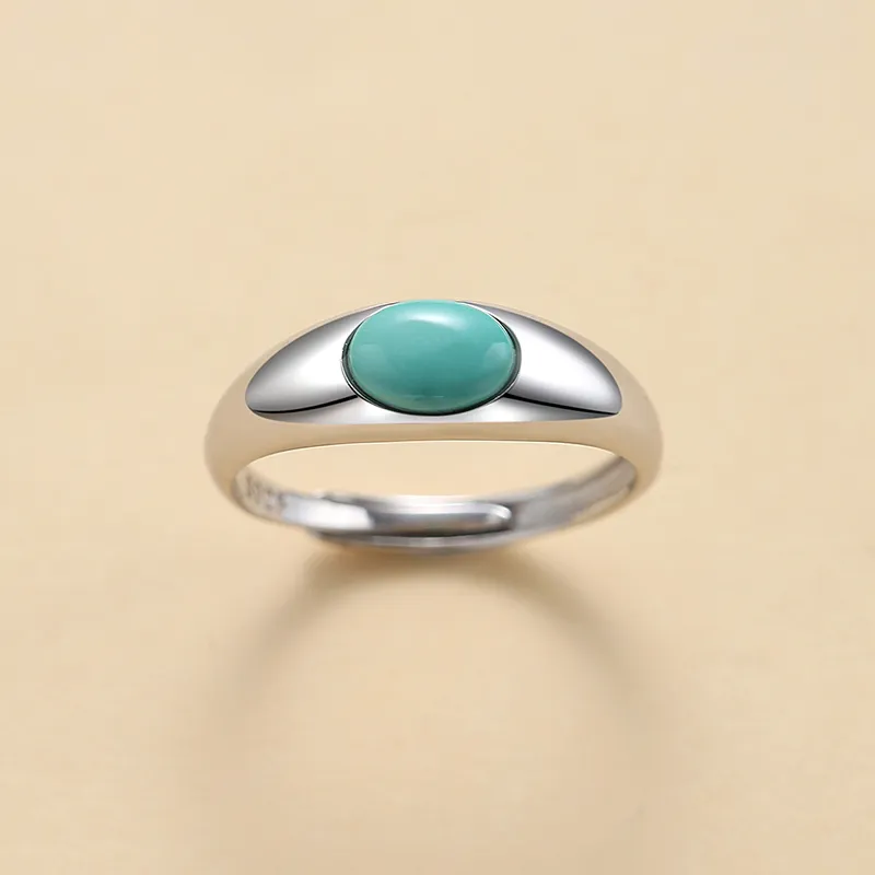 QIAOWUQIAONV Turquoise Rings Women's-1