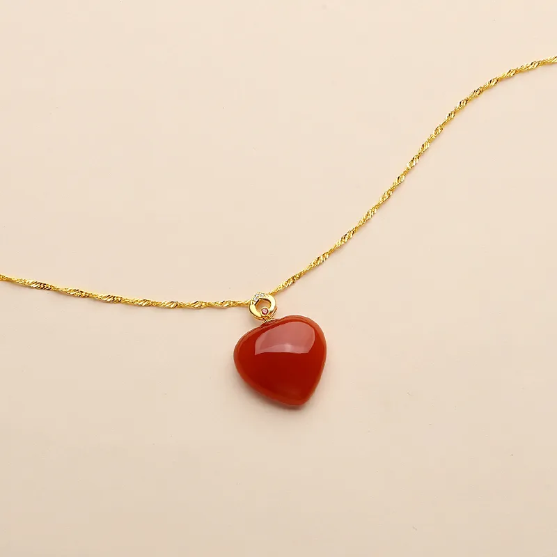 QIAOWUQIAONV Southern Red Agate Necklaces Women's-3