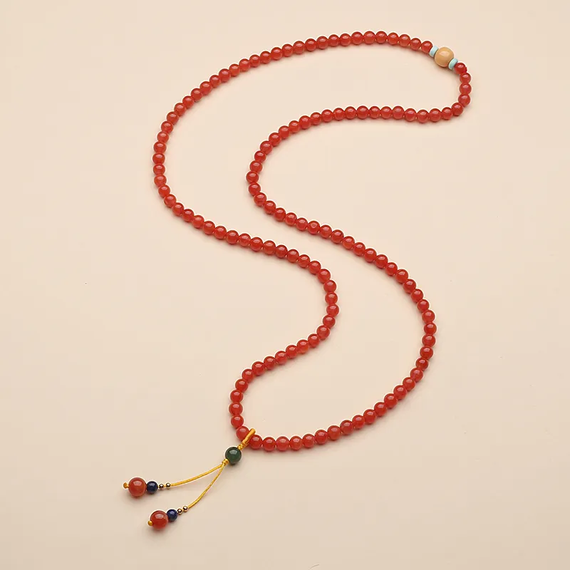 QIAOWUQIAONV Southern Red Agate Necklaces Women's-2