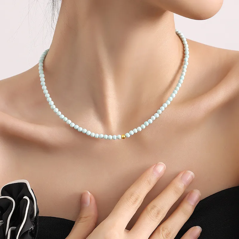 QIAOWUQIAONV Turquoise Necklaces Women's-5