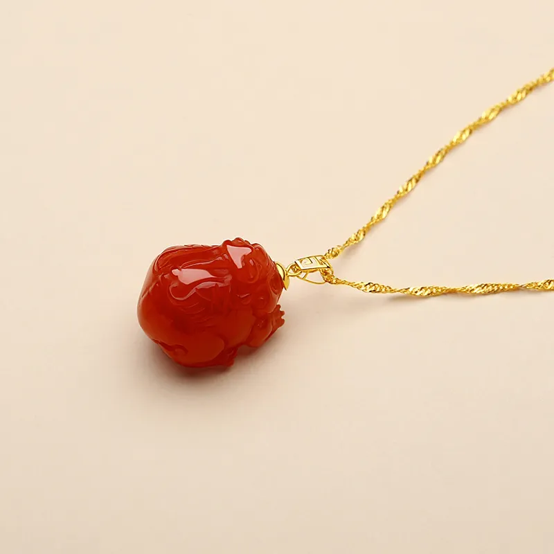 QIAOWUQIAONV Southern Red Agate Necklaces Women's-4
