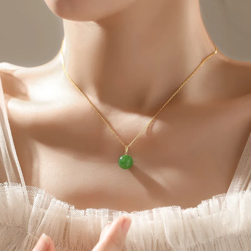 QIAOWUQIAONV Hetian Jade Necklaces Jasper Women's-3