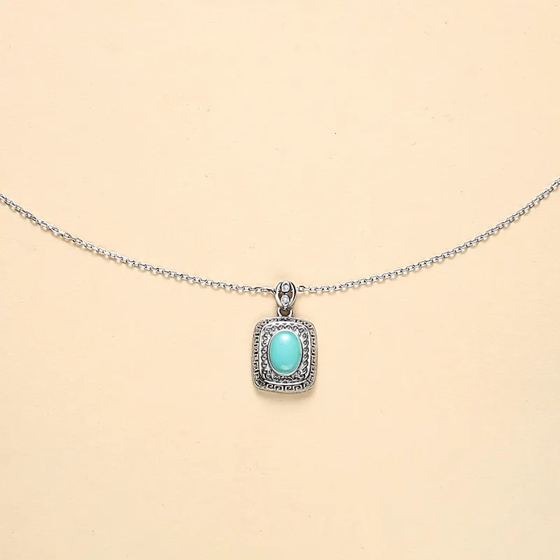 QIAOWUQIAONV Turquoise Necklaces Women's-1