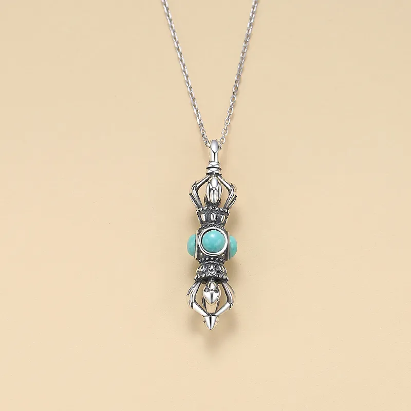 QIAOWUQIAONV Turquoise Necklaces Women's-1