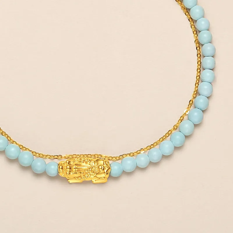 QIAOWUQIAONV Turquoise Bracelets Women's-5
