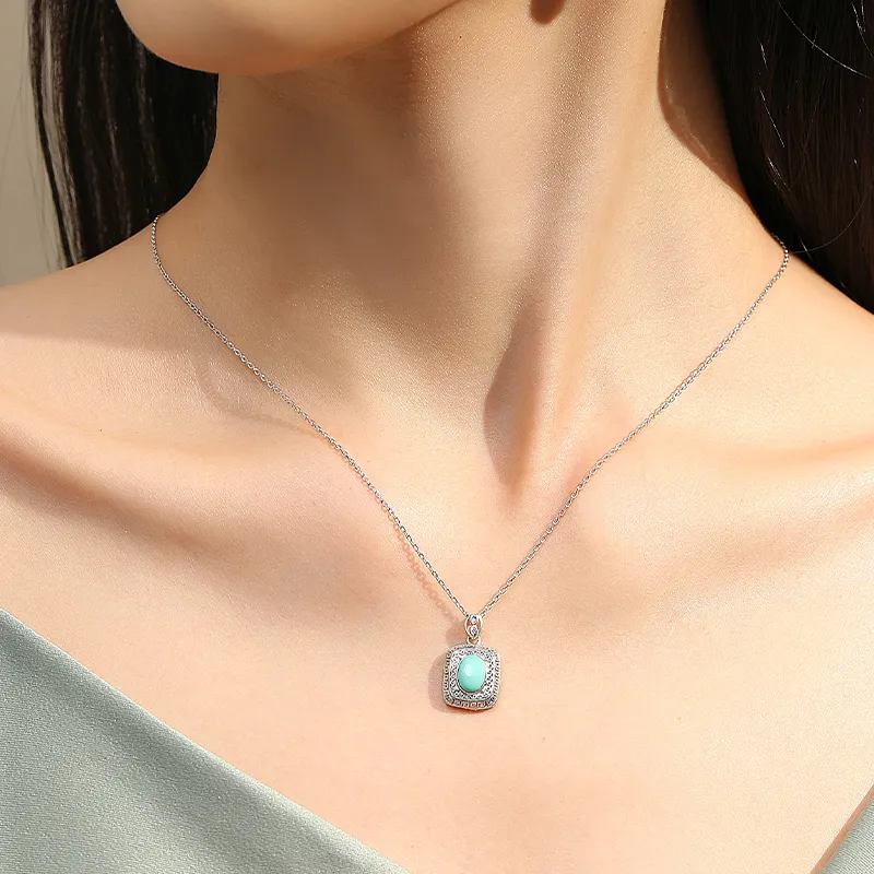 QIAOWUQIAONV Turquoise Necklaces Women's-6