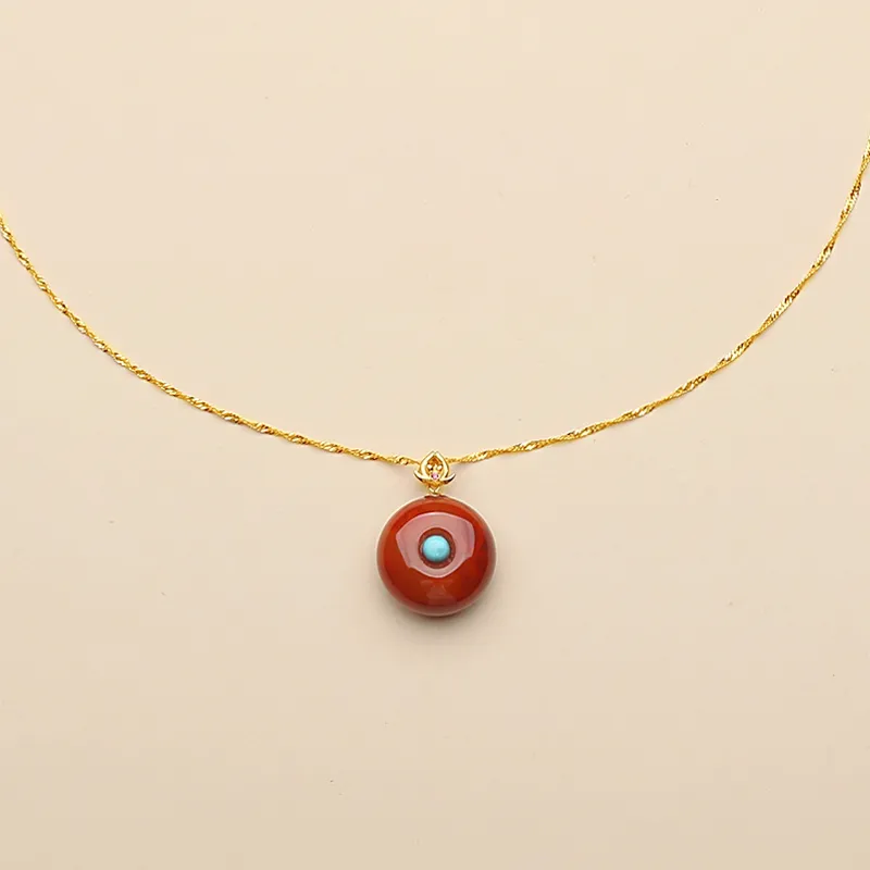 QIAOWUQIAONV Southern Red Agate Necklaces Women's-3