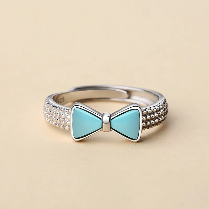 QIAOWUQIAONV Turquoise Rings Women's-1
