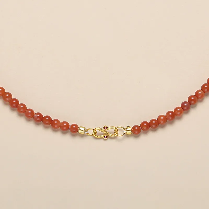 QIAOWUQIAONV Southern Red Agate Necklaces Women's-4
