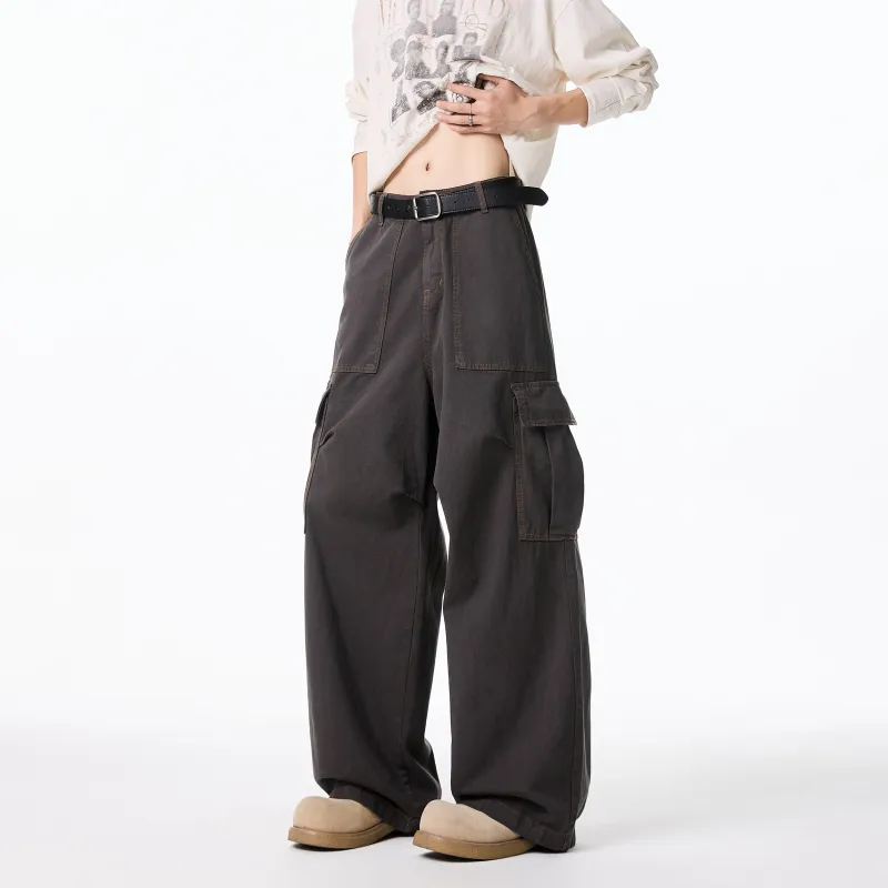 YOUSHIQI Jeans Unisex Dark Gray-4