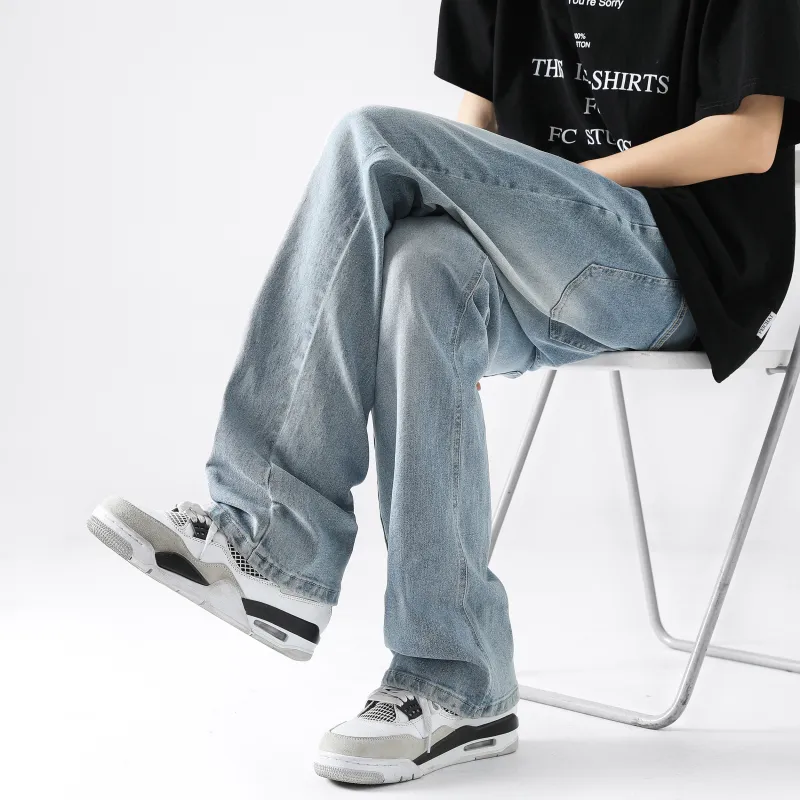 YOUSHIQI Jeans Unisex Yellow Mud-10
