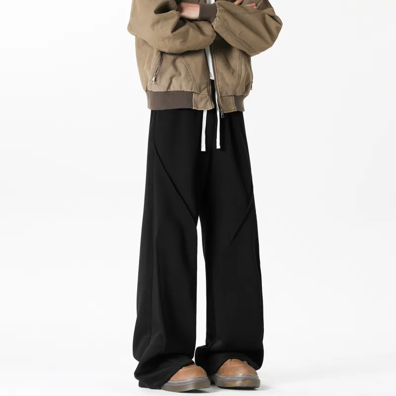 YOUSHIQI Casual Pants Unisex Black-4