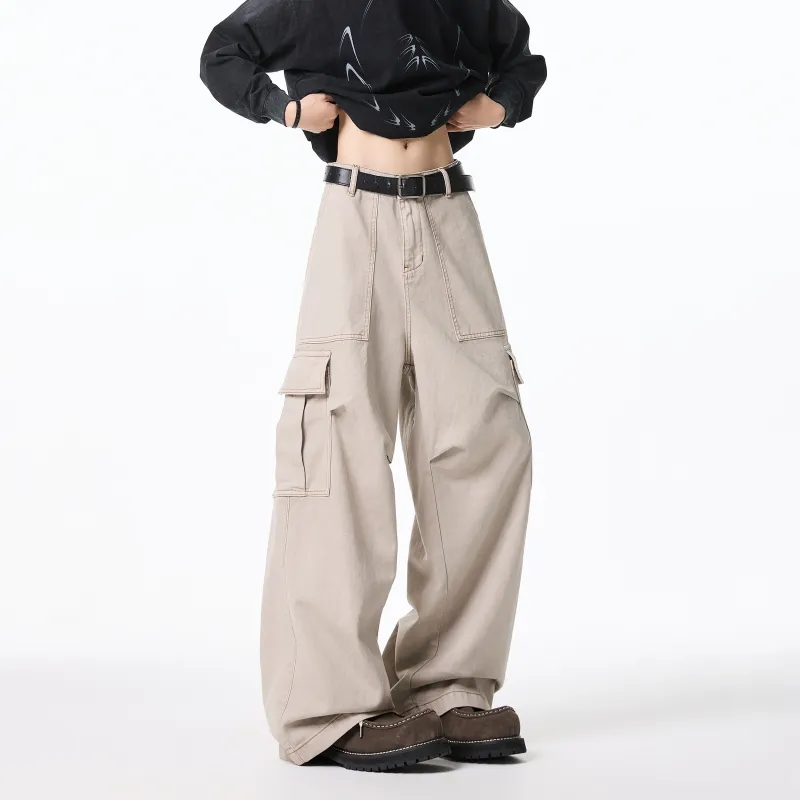 YOUSHIQI Jeans Unisex Dark Gray-8
