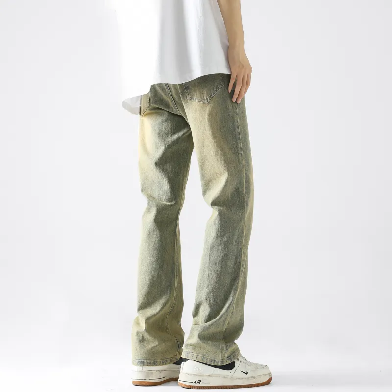 YOUSHIQI Jeans Unisex Yellow Mud-6