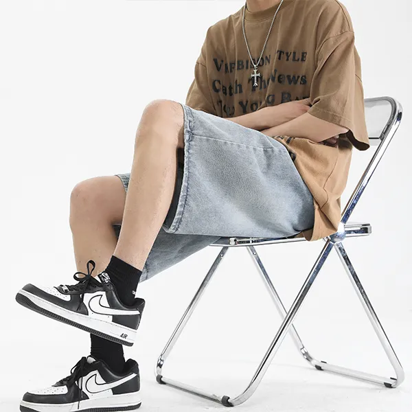 YOUSHIQI Denim Shorts Unisex-14