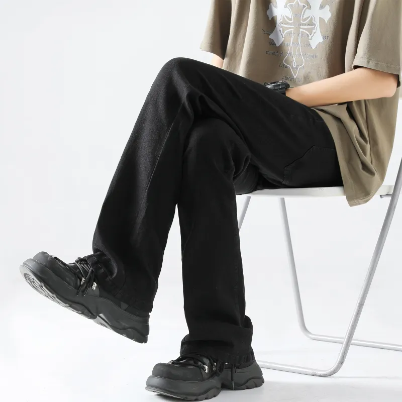 YOUSHIQI Jeans Unisex Black-3