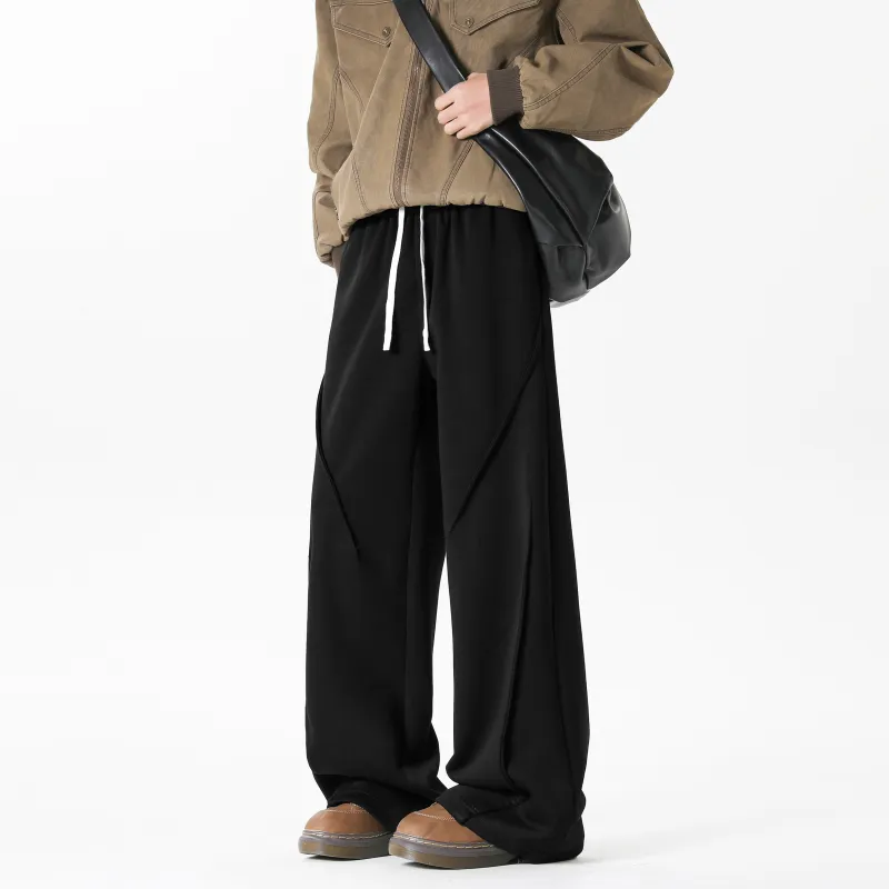 YOUSHIQI Casual Pants Unisex Black-2