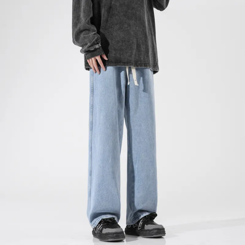YOUSHIQI Jeans Unisex Light Blue-3
