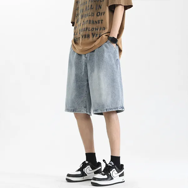 YOUSHIQI Denim Shorts Unisex-13