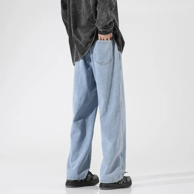 YOUSHIQI Jeans Unisex Light Blue-4