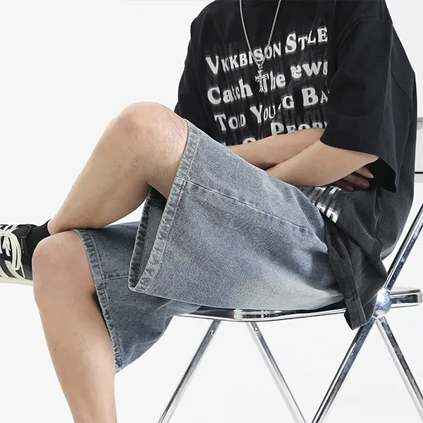 YOUSHIQI Denim Shorts Unisex-4