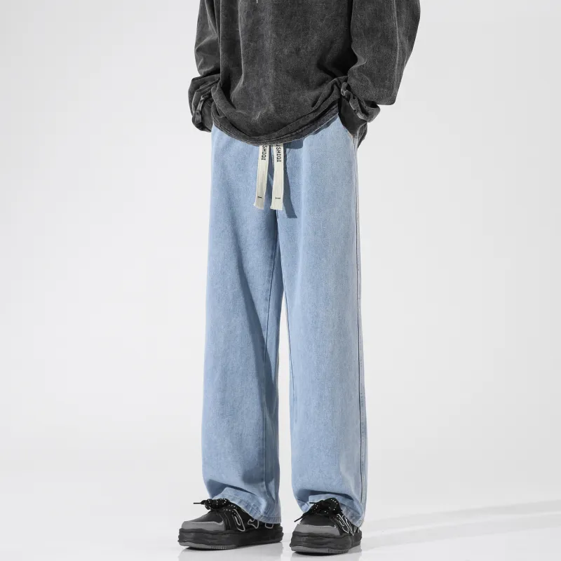 YOUSHIQI Jeans Unisex Light Blue-2
