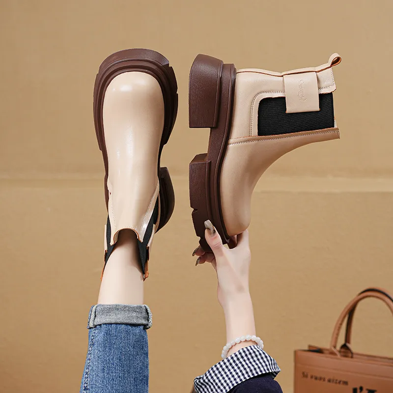 Crocodile Short Chelsea Boots Low Top Women's Box-9