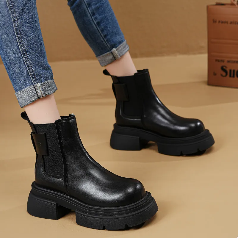 Crocodile Short Chelsea Boots Low Top Women's Box-2