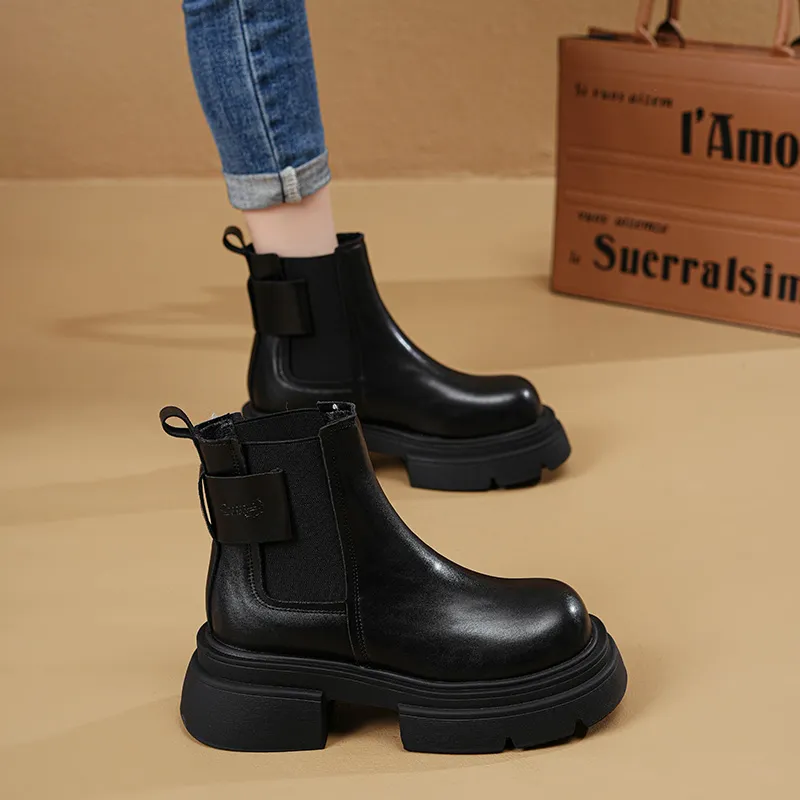 Crocodile Short Chelsea Boots Low Top Women's Box-4