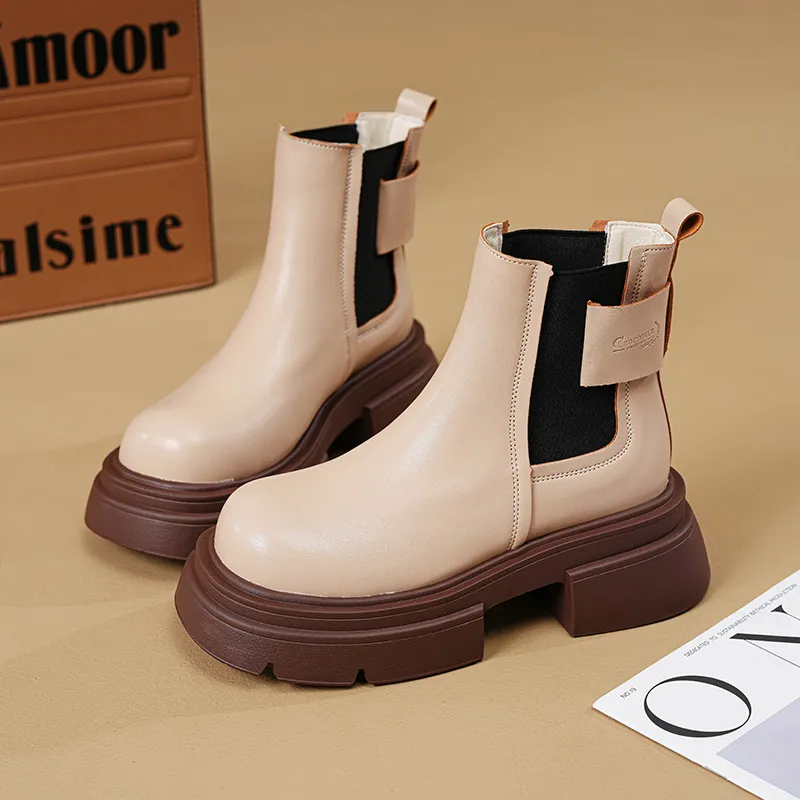 Crocodile Short Chelsea Boots Low Top Women's Box-6