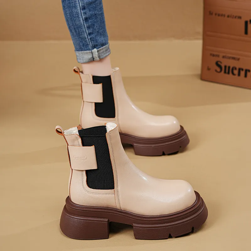Crocodile Short Chelsea Boots Low Top Women's Box-8