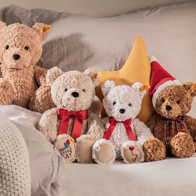 Steiff Teddy Bear Steiff, Birthday Collection Happy Birthday Teddy Bear, Cute Jimmy Dolls Plush Doll 35cm Height-2