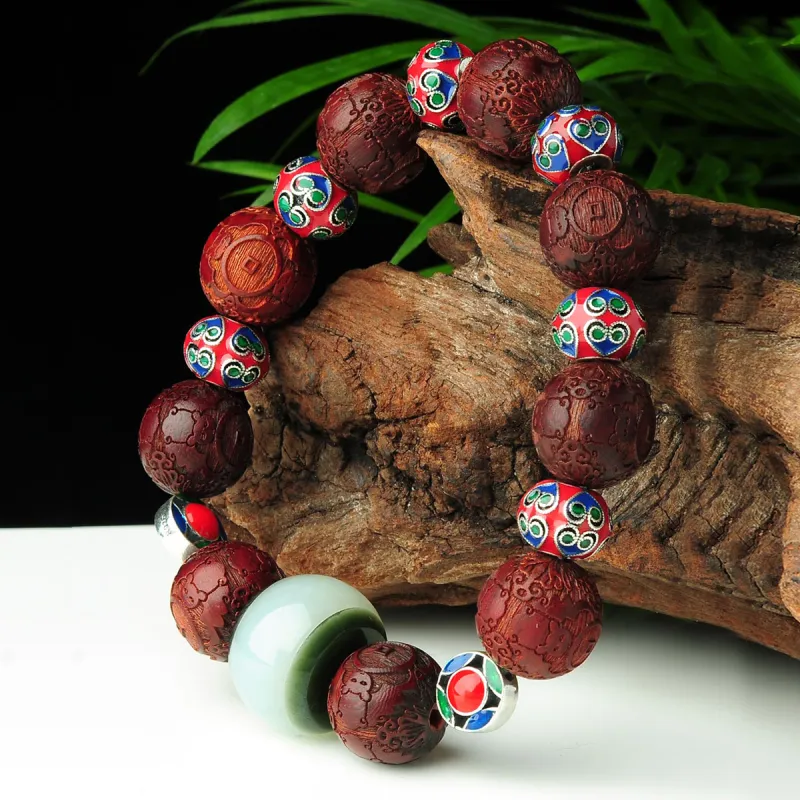 XIAOLIUJADE Rosewood Bracelets Unisex-4