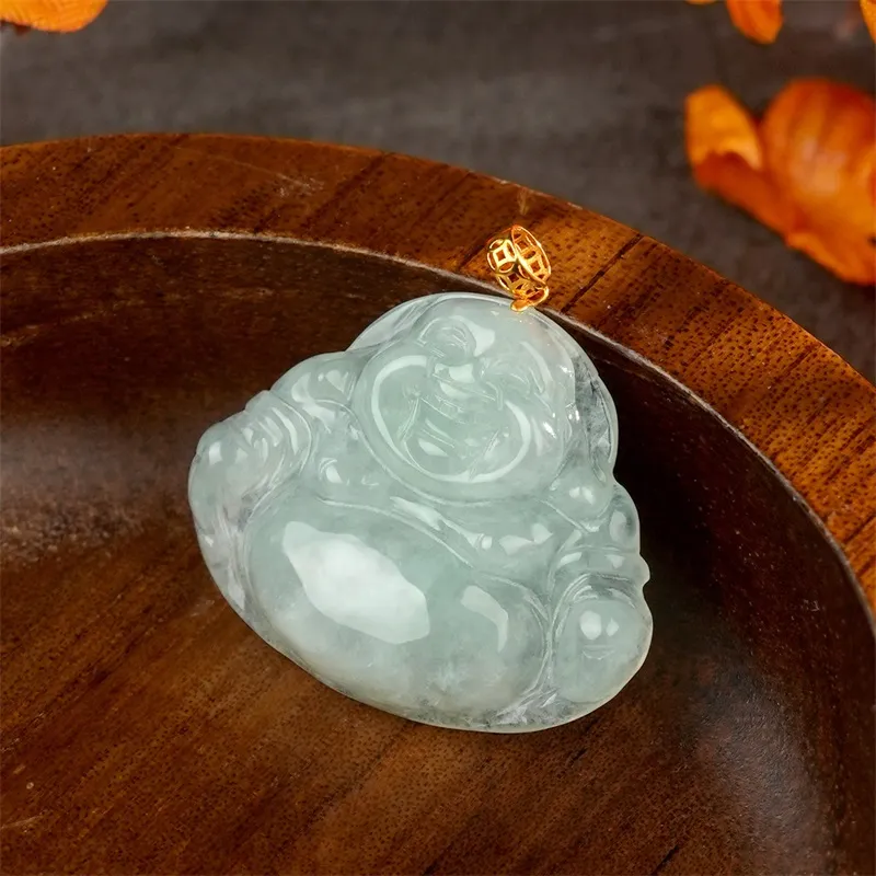 XIAOLIUJADE Ice Glutinous Jadeite Pendants Unisex-3