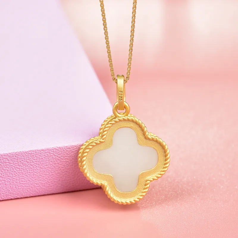 XIAOLIUJADE Hetian Jade Pendants White Jade/Pale Greenish White Jade Women's-4