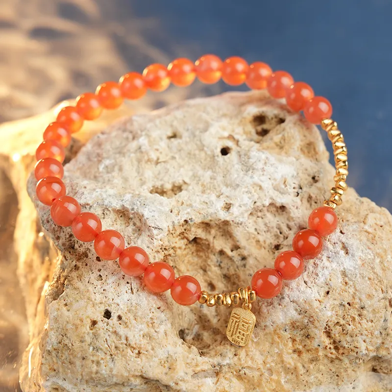 XIAOLIUJADE Southern Red Agate Bracelets Unisex-1