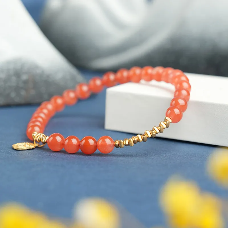 XIAOLIUJADE Southern Red Agate Bracelets Unisex-4