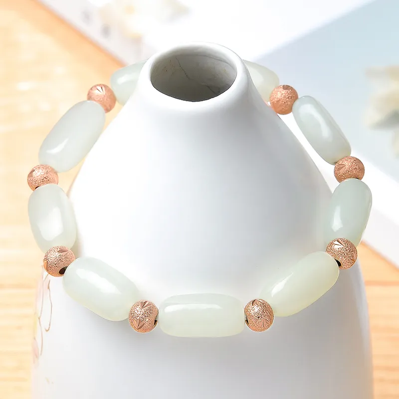 XIAOLIUJADE Bracelets White Jade Unisex-5