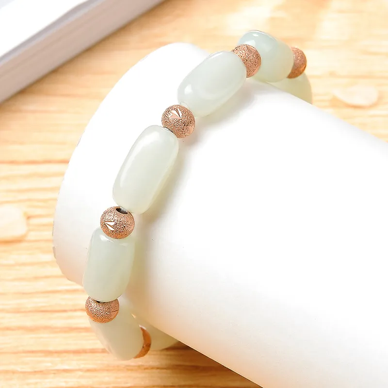 XIAOLIUJADE Bracelets White Jade Unisex-3