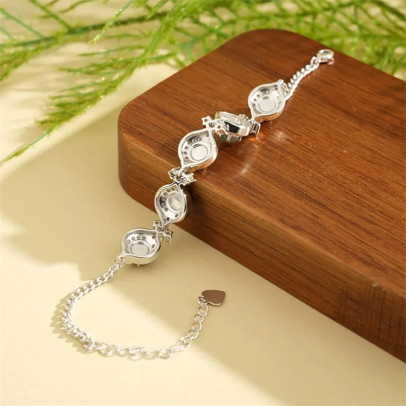 XIAOLIUJADE Ice Glutinous Small Princess Instagram Style Jadeite Brightening Bracelet Women's-1